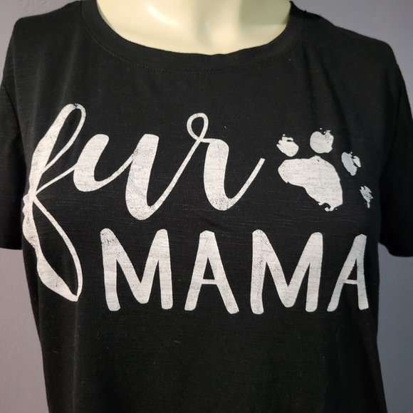 Maurices Black "Fur Mama" Graphic Short Sleeve Tee - Picture 2 of 6
